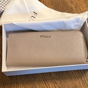 Furla grey wallet with storage box